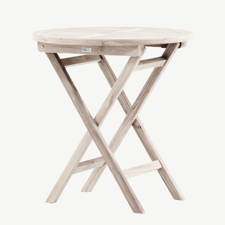 Ümmargune valge tiigipuust kohvilaud Kenya, ø70 cm - 9521-130