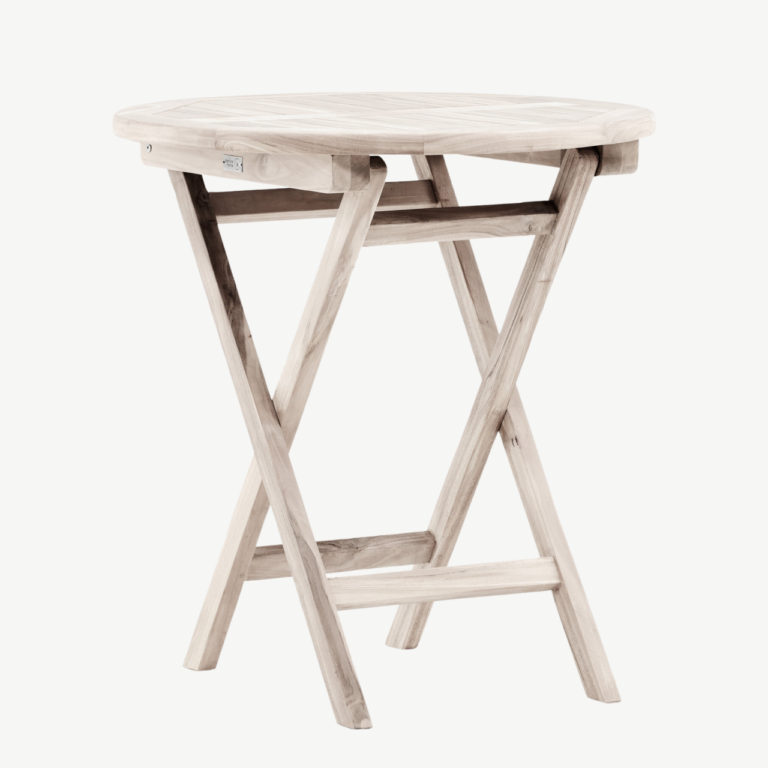 Ümmargune valge tiigipuust kohvilaud Kenya, ø70 cm - 9521-130