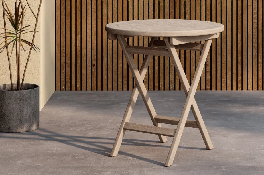 Ümmargune valge tiigipuust kohvilaud Kenya, ø70 cm, 9521-130 – 13