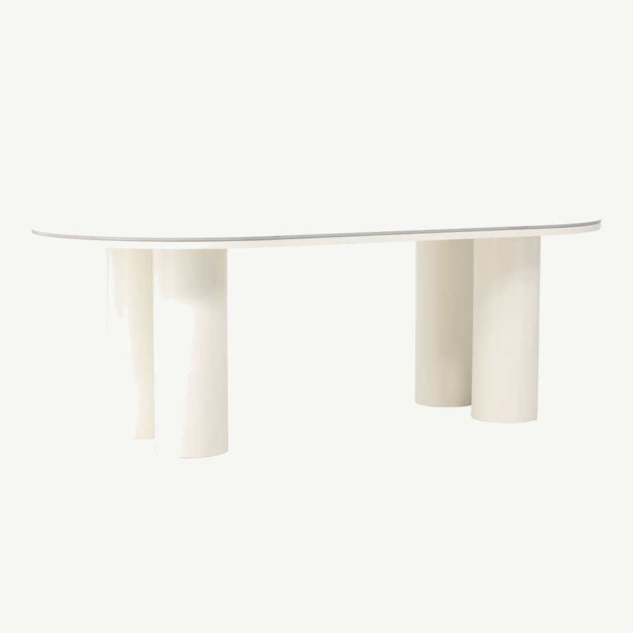 Valge MDF söögilaud Havstenssund 110×220 cm (FSC-sertifikaadiga), 61783-707 – 4