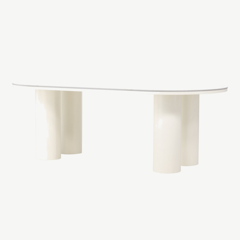 Valge MDF söögilaud Havstenssund 110x220 cm (FSC-sertifikaadiga) - 61783-707