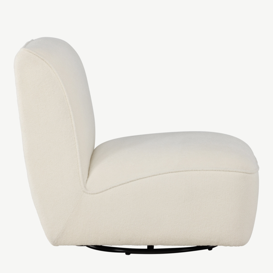 Valge buklee tugitool My (ümara kujuga, metalljalgadel), 62043-101 – 2