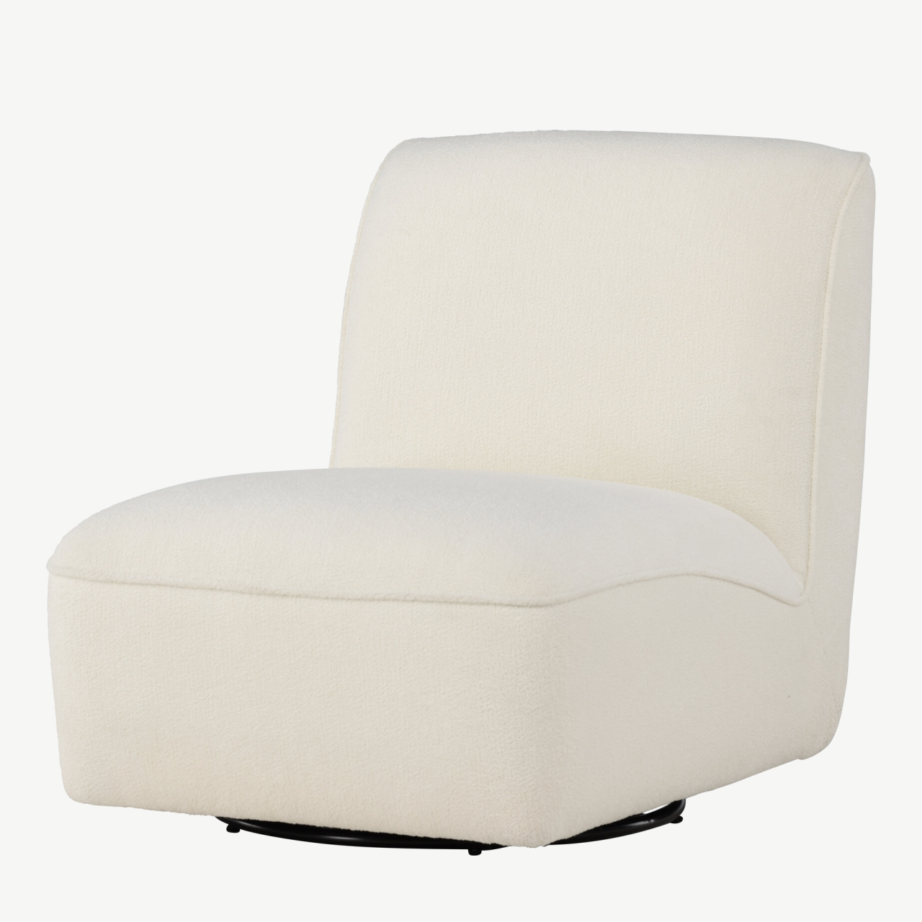 Valge buklee tugitool My (ümara kujuga, metalljalgadel), 62043-101