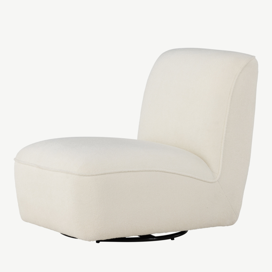 Valge buklee tugitool My (ümara kujuga, metalljalgadel), 62043-101 – 9