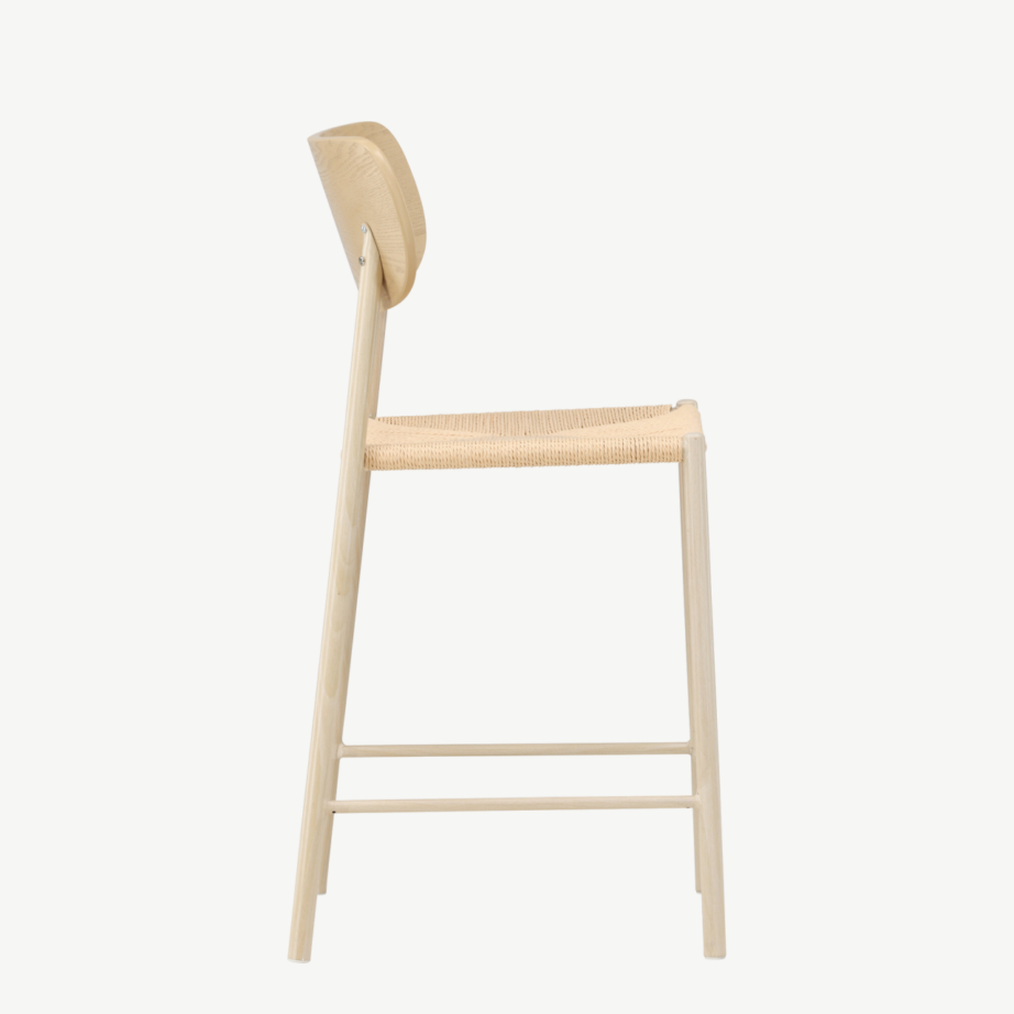 Valge peitsiga baaritool Polly, seljatugi, naturaalne köieiste, 61933-170 – 2