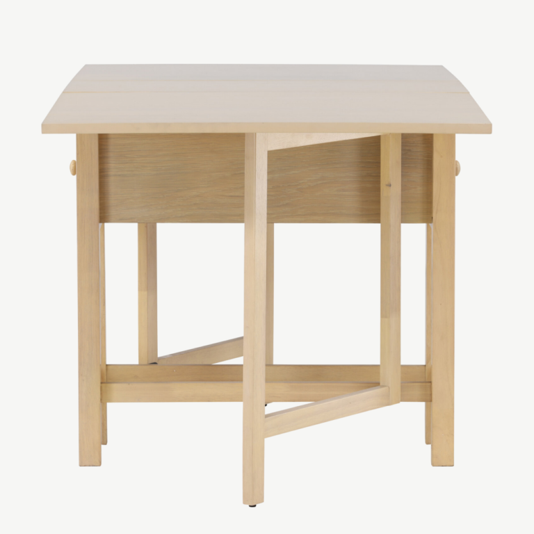 Valge peitsiga pikendatav söögilaud Edward (MDF, 80–150x80 cm) - 61913-130