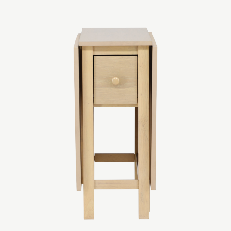 Valge peitsiga pikendatav söögilaud Edward (MDF, 80–150x80 cm) - 61913-130