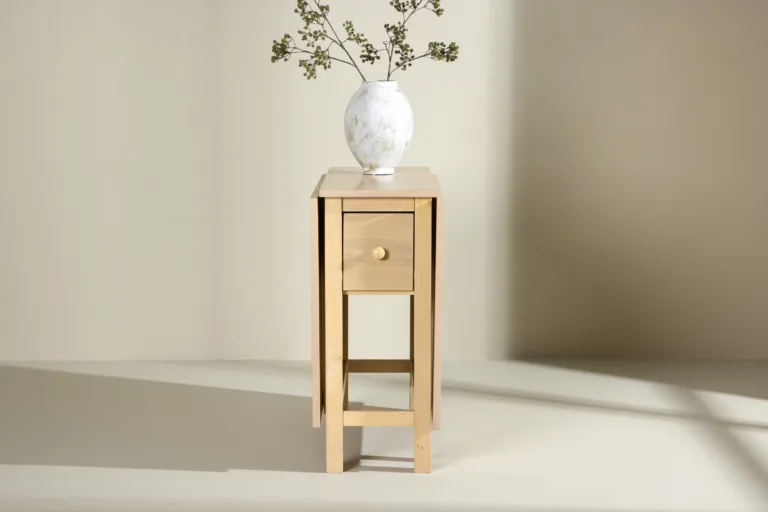Valge peitsiga pikendatav söögilaud Edward (MDF, 80–150x80 cm) - 61913-130
