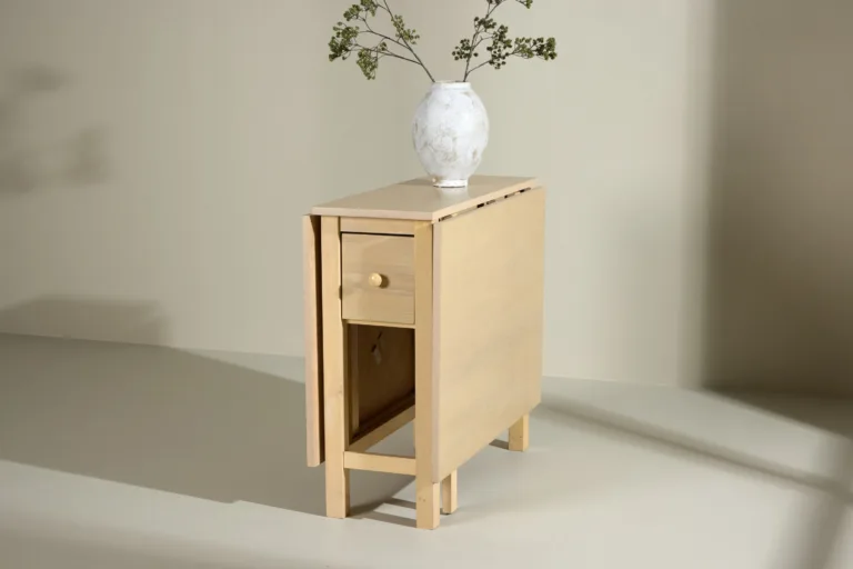 Valge peitsiga pikendatav söögilaud Edward (MDF, 80–150x80 cm) - 61913-130