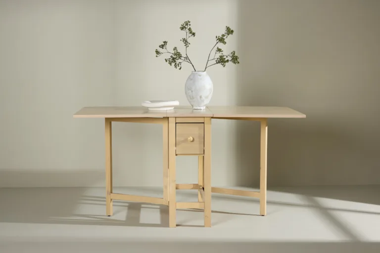 Valge peitsiga pikendatav söögilaud Edward (MDF, 80–150x80 cm) - 61913-130