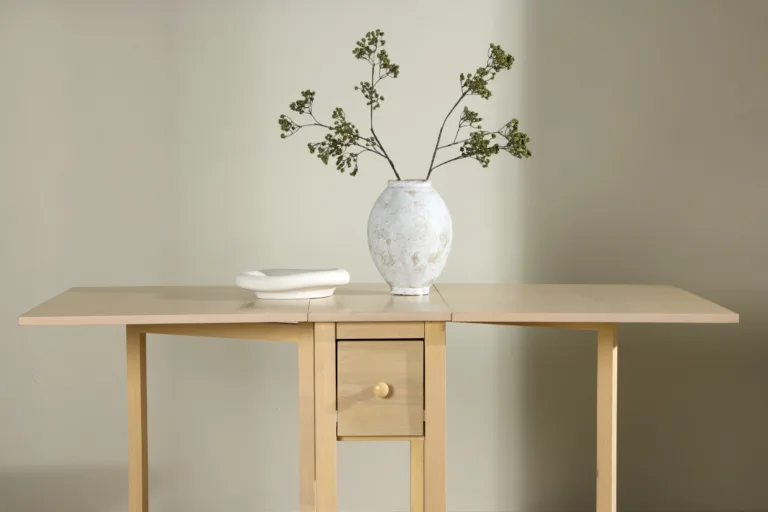 Valge peitsiga pikendatav söögilaud Edward (MDF, 80–150x80 cm) - 61913-130