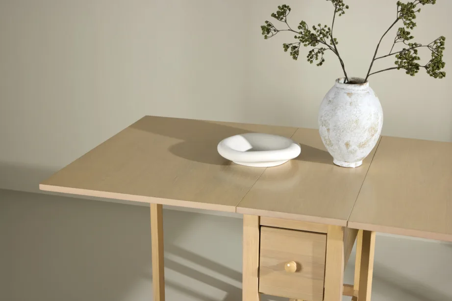 Valge peitsiga pikendatav söögilaud Edward (MDF, 80–150×80 cm), 61913-130 – 14