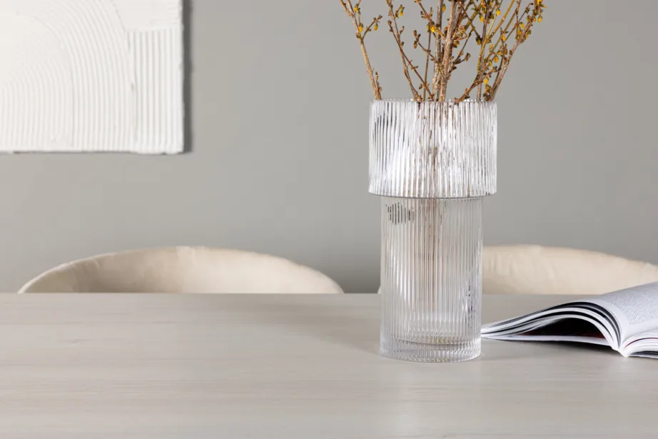 Valge peitsiga söögilaud Olga ja beežid velvetist söögitoolid Berit (6 tk), MDF, GR23722 – 7