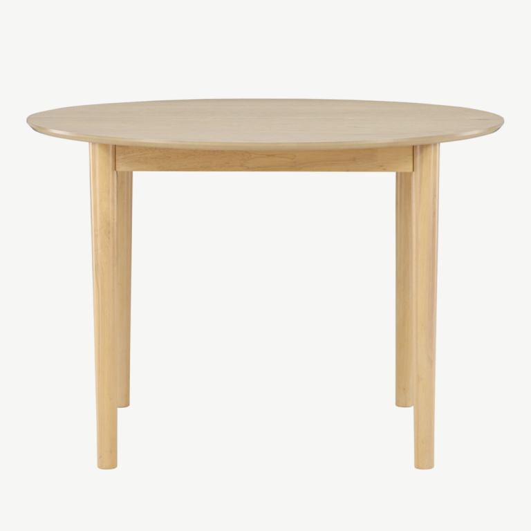 Valge peitsiga ümmargune söögilaud Gilda (pikendatav, ø110+40 cm) - 61901-130