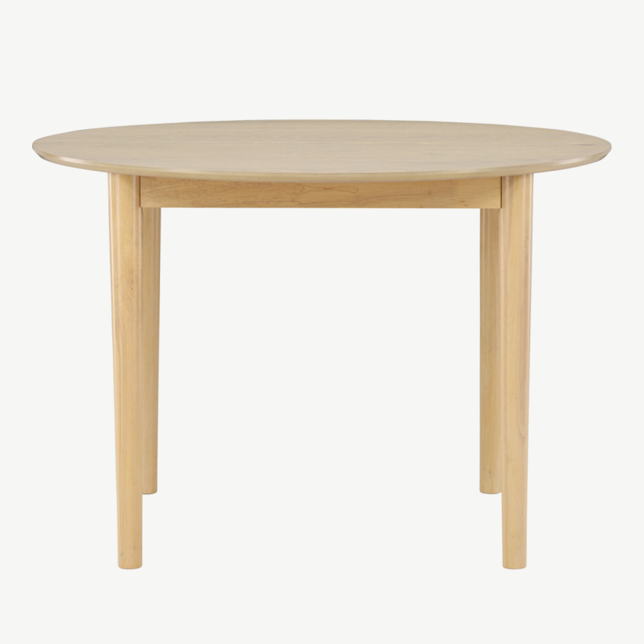 Valge peitsiga ümmargune söögilaud Gilda (pikendatav, ø110+40 cm), 61901-130 – 2