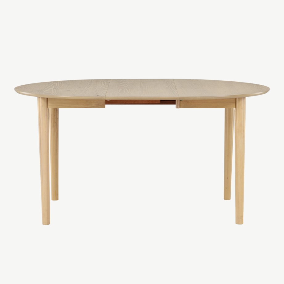 Valge peitsiga ümmargune söögilaud Gilda (pikendatav, ø110+40 cm), 61901-130 – 4