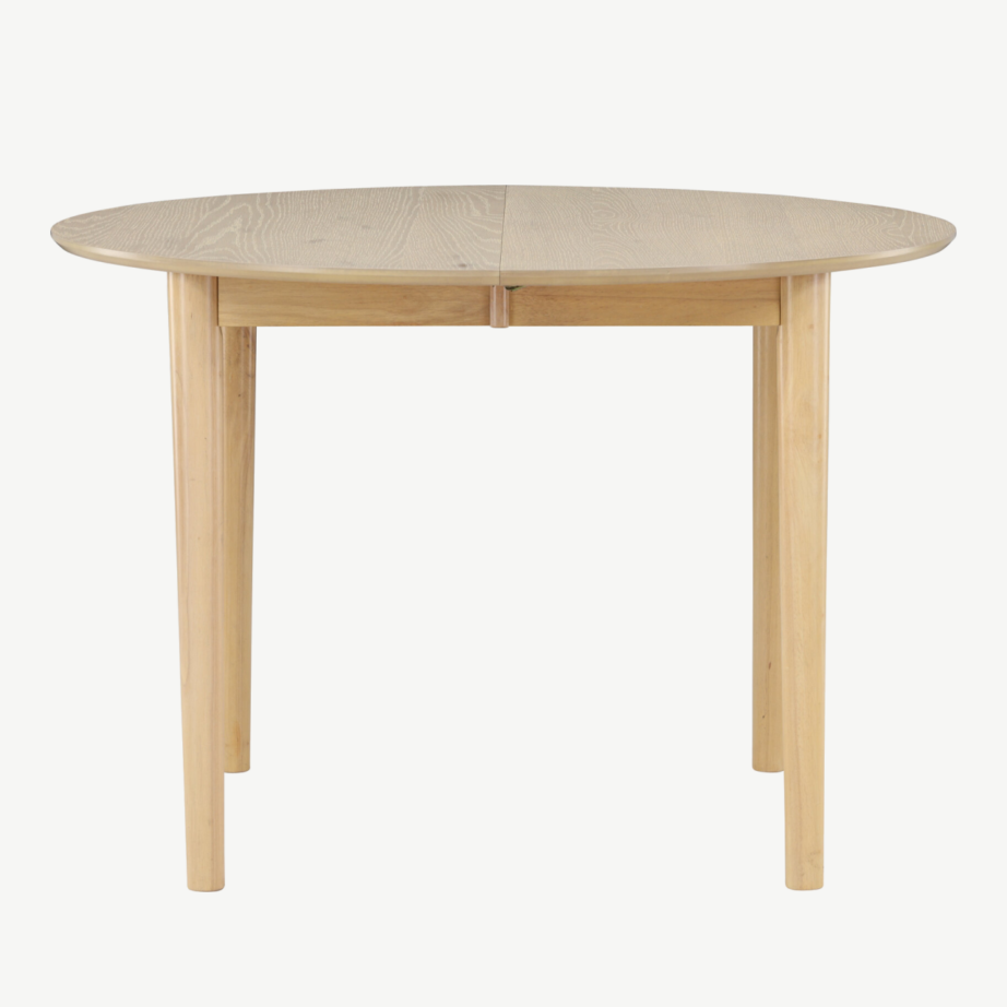 Valge peitsiga ümmargune söögilaud Gilda (pikendatav, ø110+40 cm), 61901-130 – 5