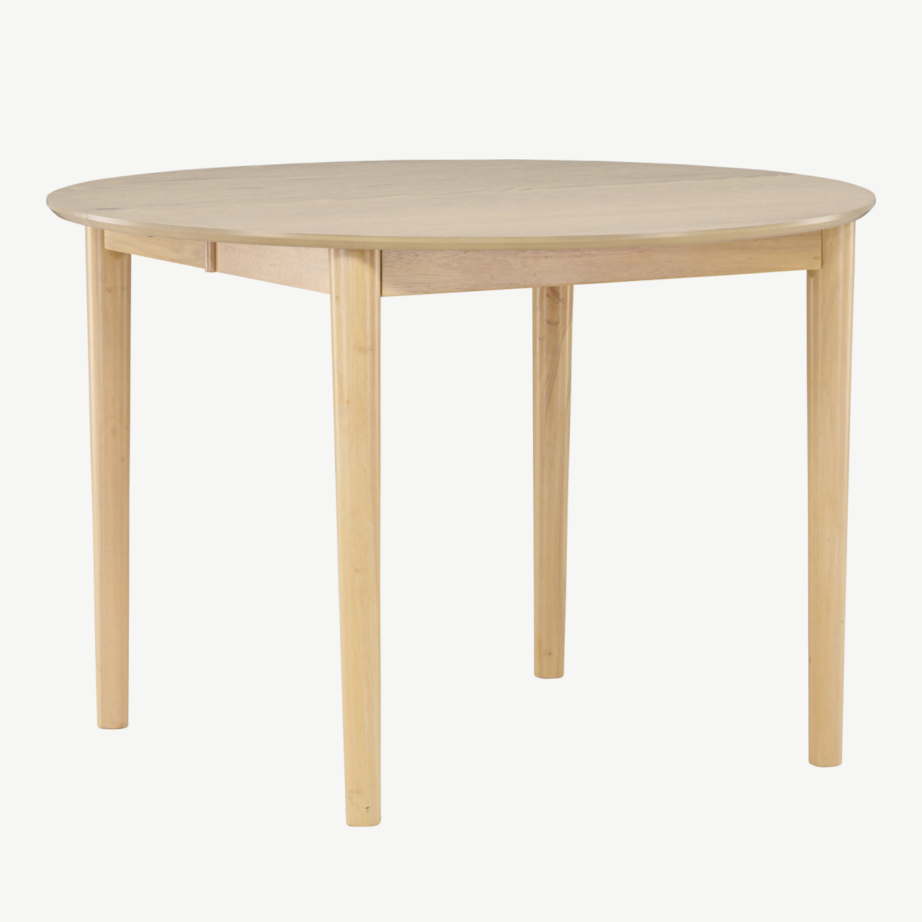 Valge peitsiga ümmargune söögilaud Gilda (pikendatav, ø110+40 cm), 61901-130 – 6