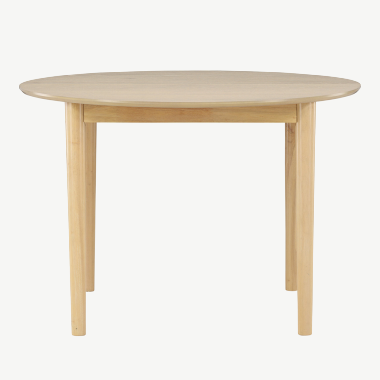 Valge peitsiga ümmargune söögilaud Gilda (pikendatav, ø110+40 cm) - 61901-130