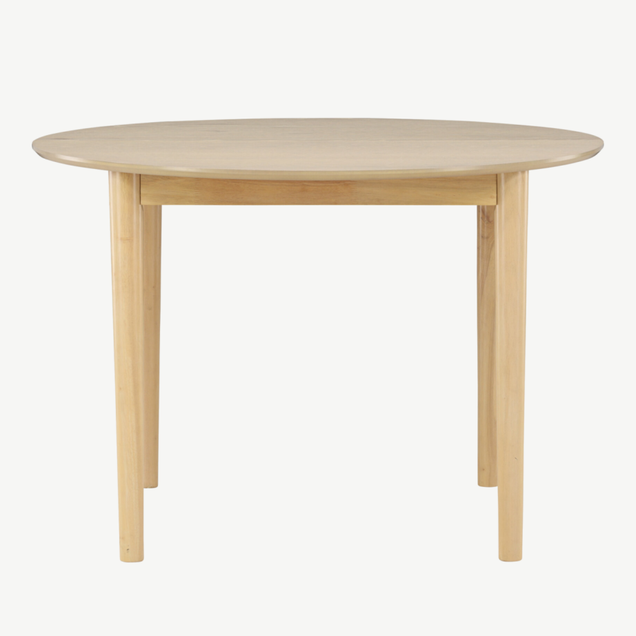 Valge peitsiga ümmargune söögilaud Gilda (pikendatav, ø110+40 cm), 61901-130 – 7