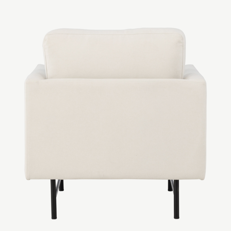 Valge polüesterkangaga tugitool Sky mustadel metalljalgadel, 62040-101 – 3