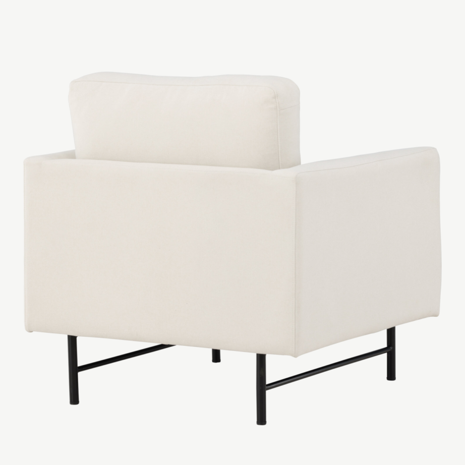 Valge polüesterkangaga tugitool Sky mustadel metalljalgadel, 62040-101 – 4