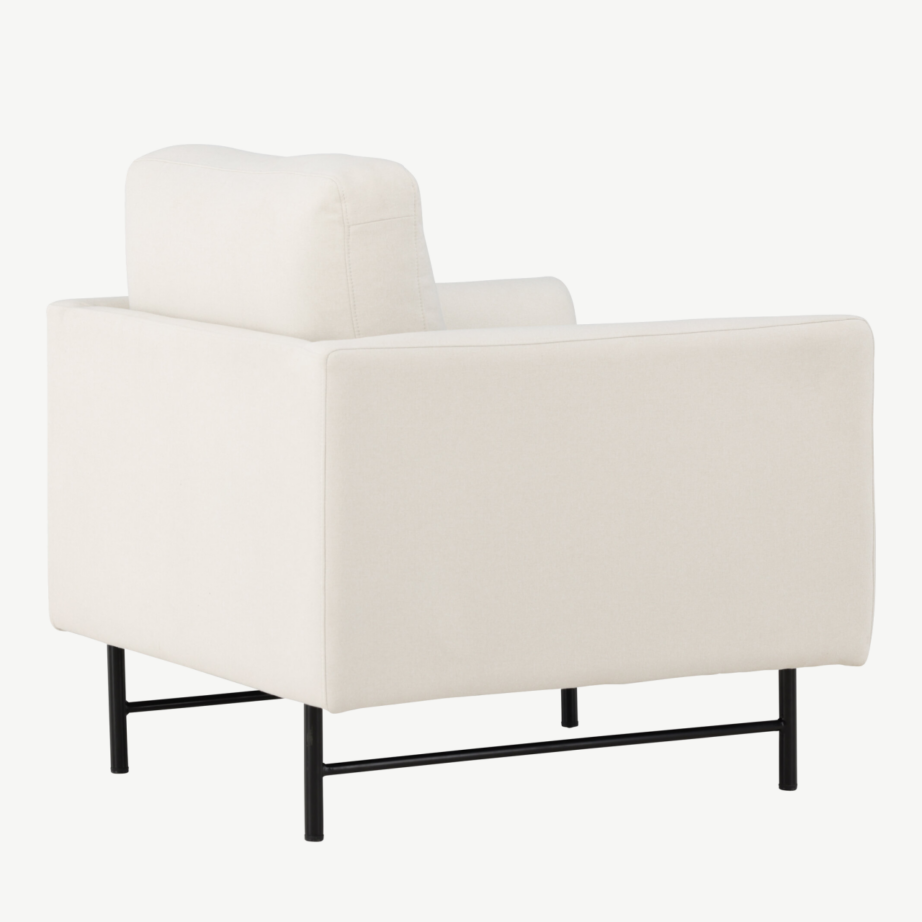 Valge polüesterkangaga tugitool Sky mustadel metalljalgadel, 62040-101 – 5