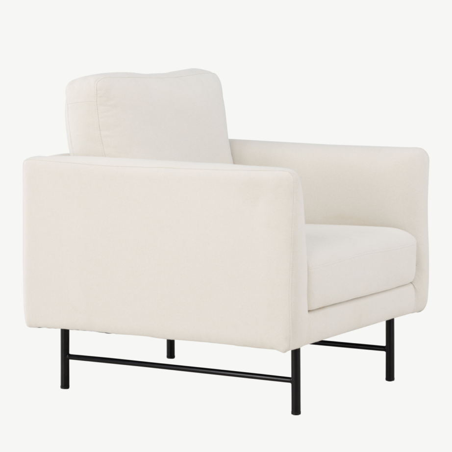 Valge polüesterkangaga tugitool Sky mustadel metalljalgadel, 62040-101 – 6