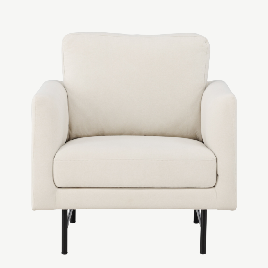 Valge polüesterkangaga tugitool Sky mustadel metalljalgadel, 62040-101 – 8