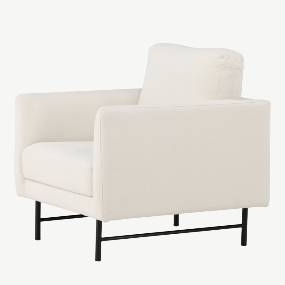 Valge polüesterkangaga tugitool Sky mustadel metalljalgadel, 62040-101 – 9