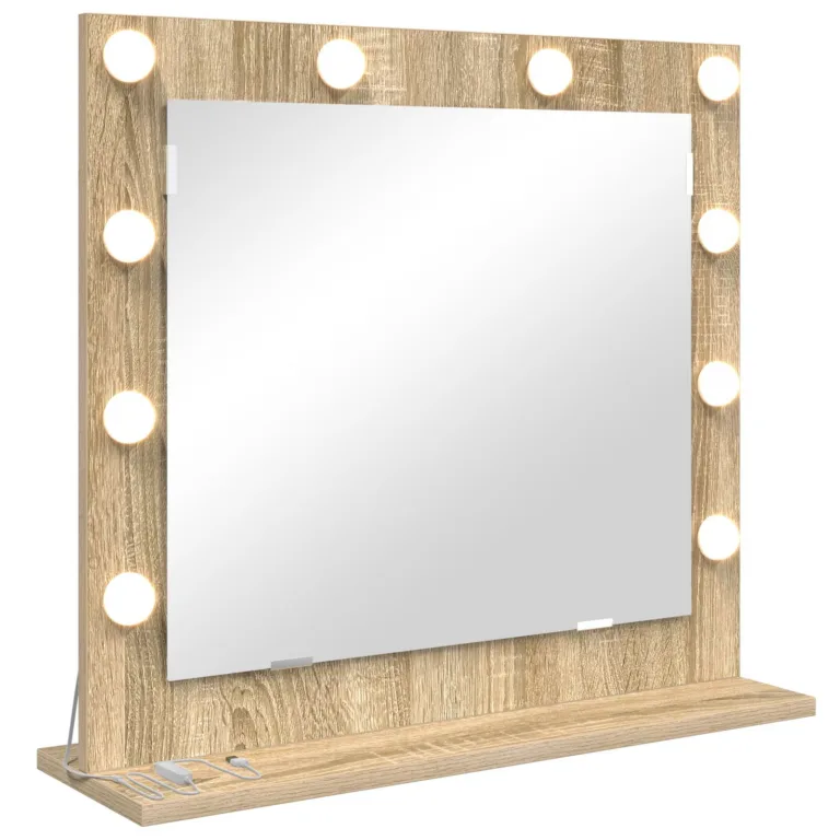 Valgustiga peegel Sonoma tamm 60x55x18 cm