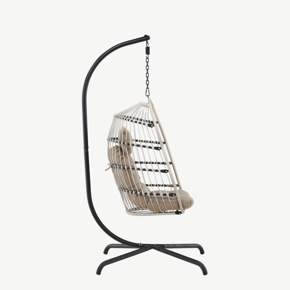 Välitingimustesse sobiv rippkiik Trezza (teras, hall padi), 9799-100 – 2