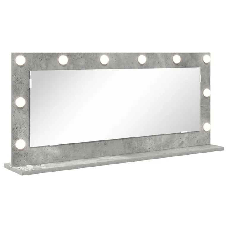 Vanity Mirror with LED Lights Betoonhall 100x45x18 cm