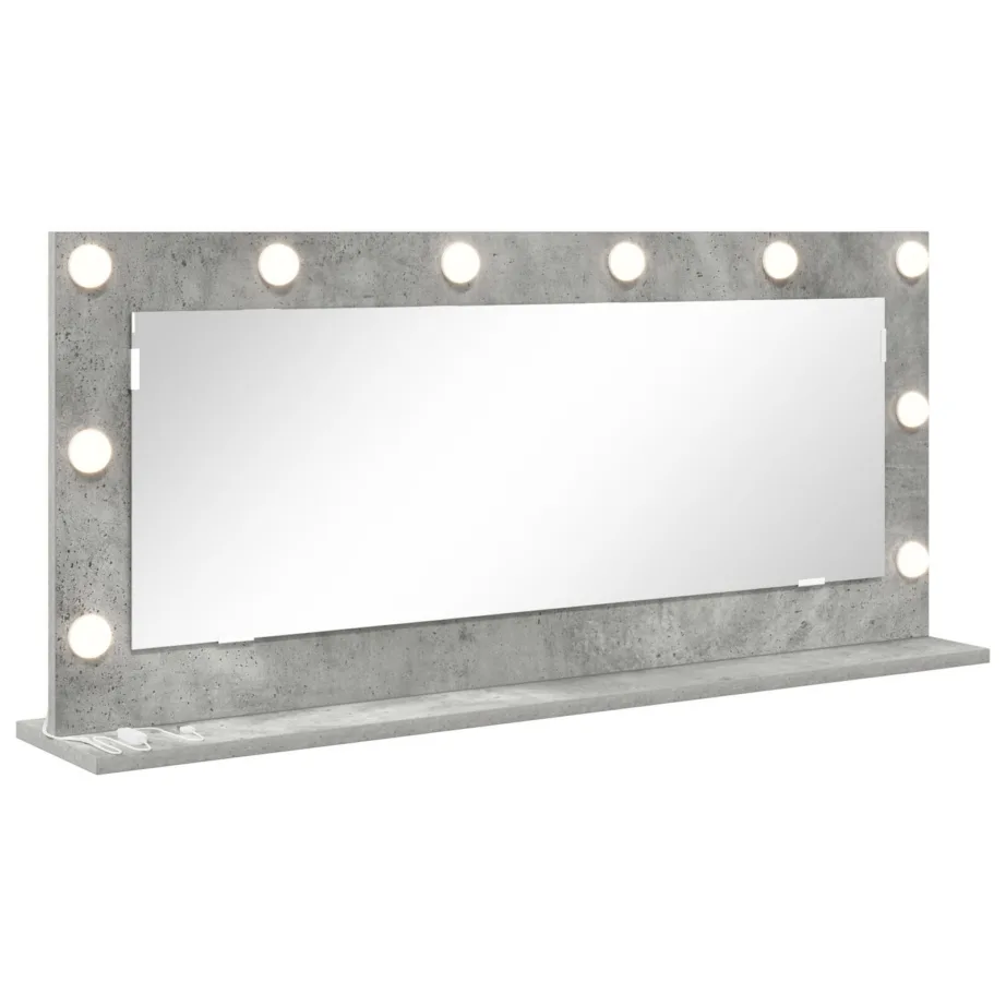 Vanity Mirror with LED Lights Betoonhall 100x45x18 cm
