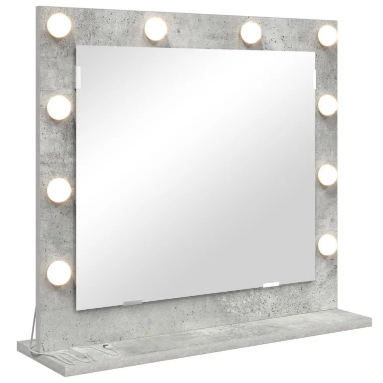 Vanity Mirror with LED Lights Hall Graniit 60x55x18 cm