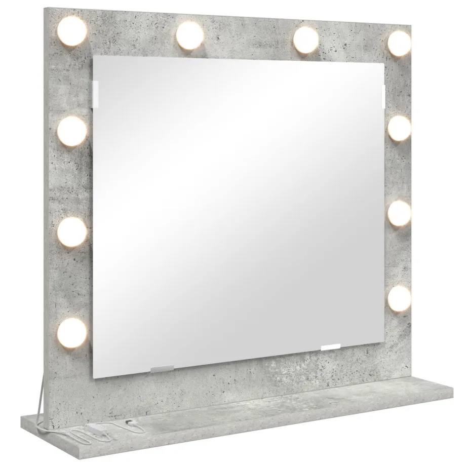 Vanity Mirror with LED Lights Hall Graniit 60x55x18 cm