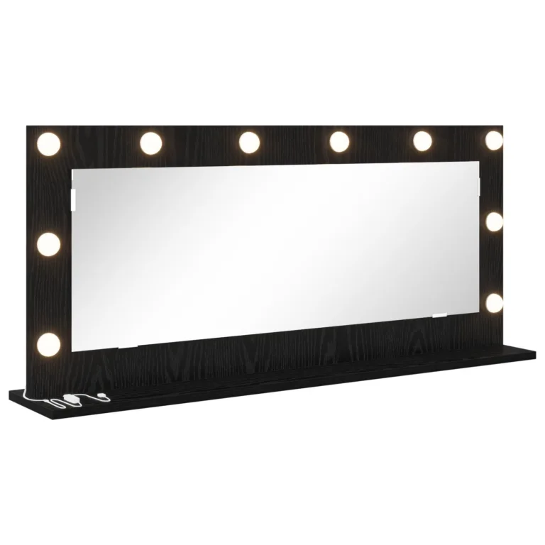 Vanity Mirror with LED Lights Must Oak 100x45x18 cm