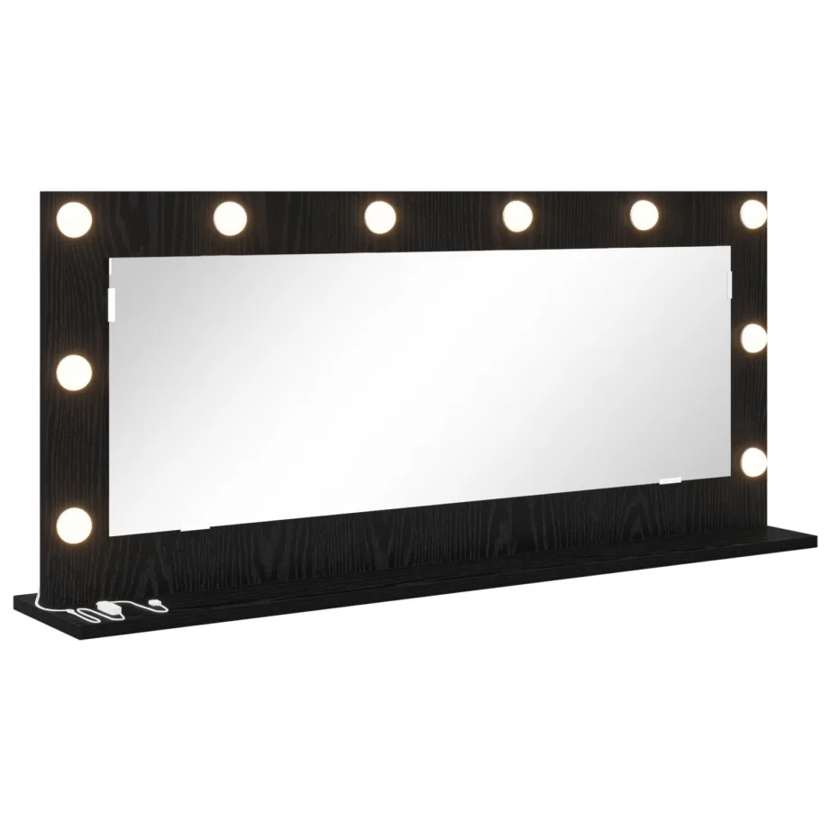Vanity Mirror with LED Lights Must Oak 100x45x18 cm