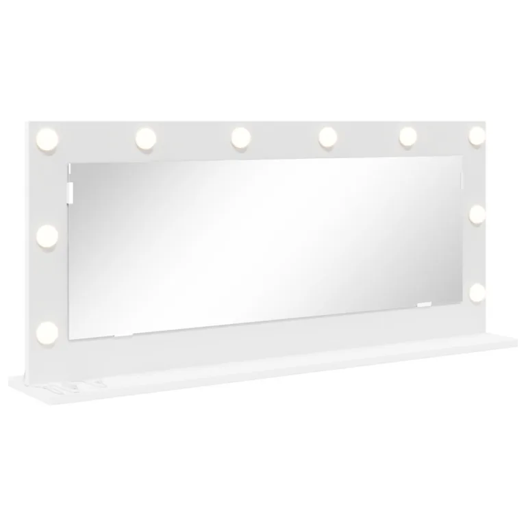 Vanity peegel LED valgustusega Valge 100x45x18 cm