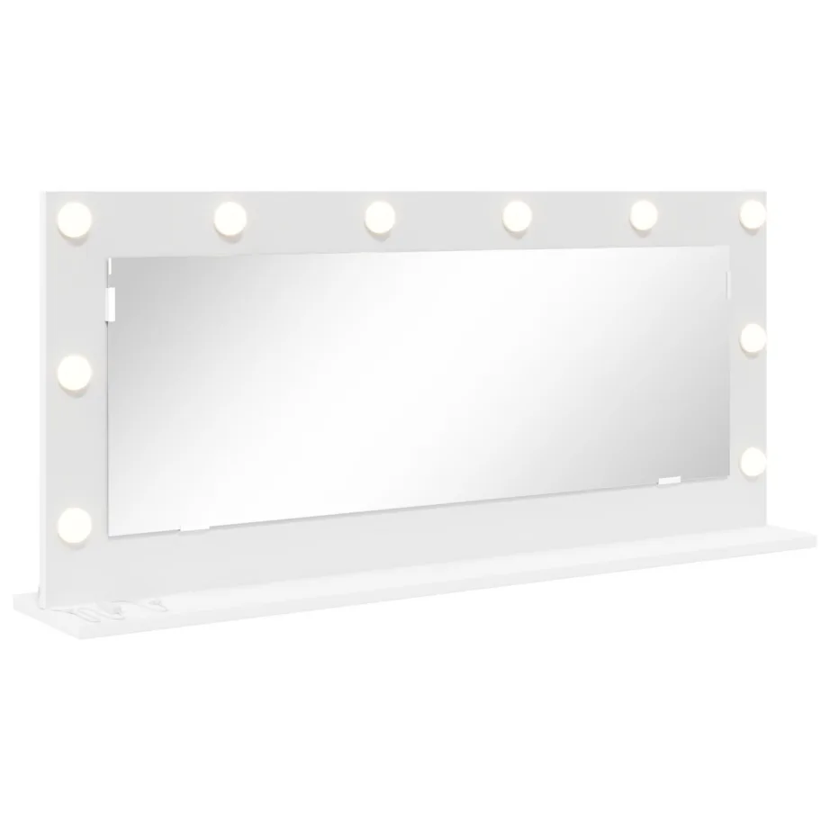 Vanity peegel LED valgustusega Valge 100x45x18 cm
