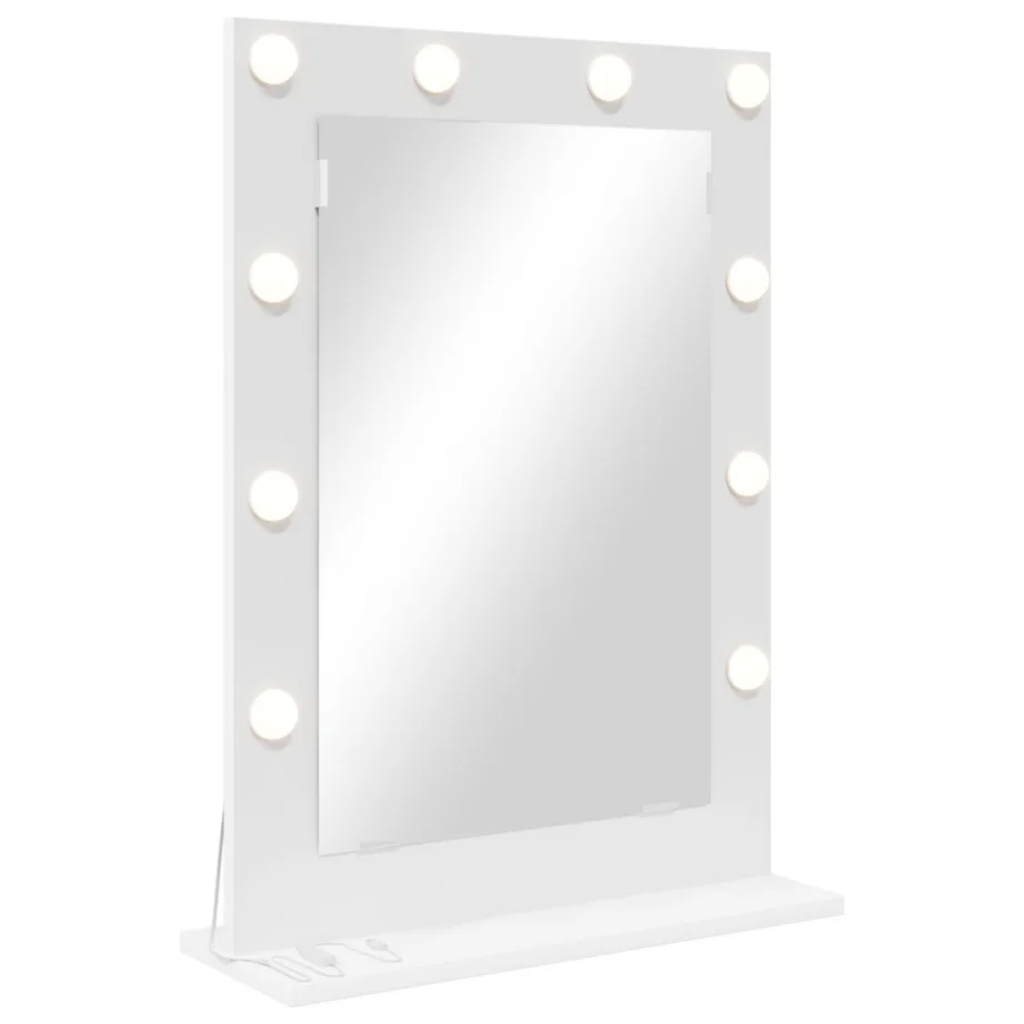 Vanity peegel LED valgustusega Valge 70x50x18 cm