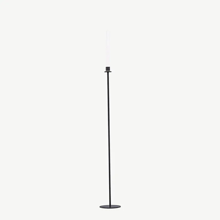 Kõrge põrandal seisev küünlajalg Högehall, must teras, 102 cm - 20063-100