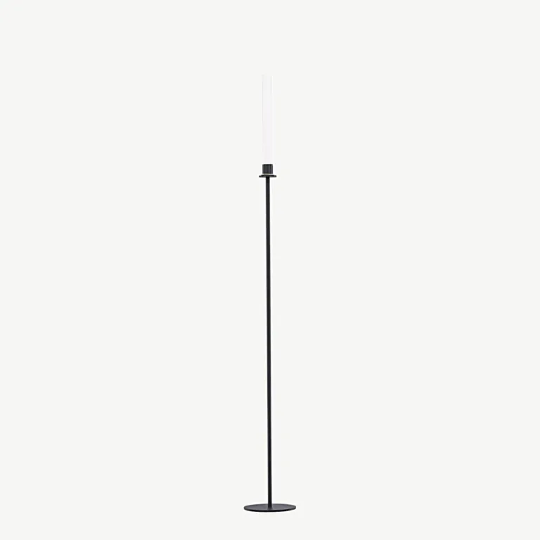 Kõrge põrandal seisev küünlajalg Högehall, must teras, 102 cm - 20063-100
