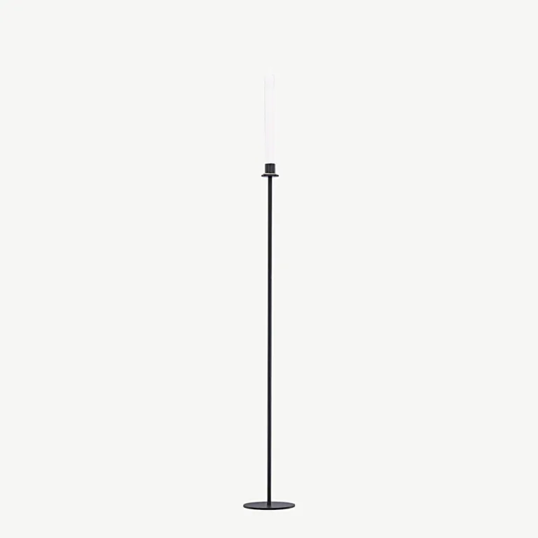 Kõrge põrandal seisev küünlajalg Högehall, must teras, 102 cm - 20063-100