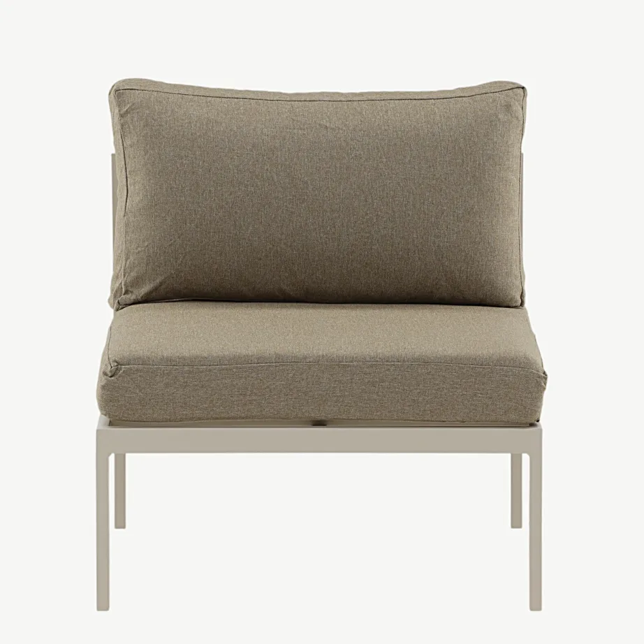 Beež alumiiniumraamiga aiamööbli moodul Copacabana hallide patjadega, 2109-402 – 5