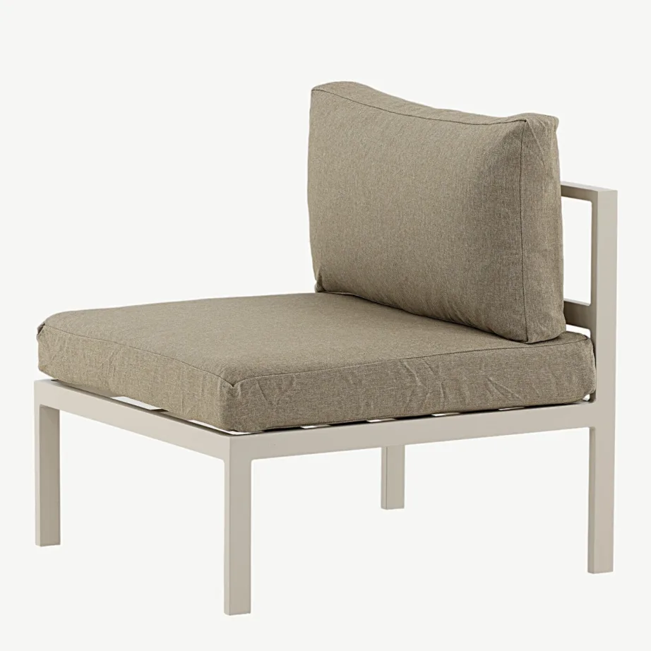 Beež alumiiniumraamiga aiamööbli moodul Copacabana hallide patjadega, 2109-402 – 7