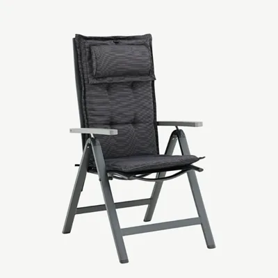 Reguleeritava seljatoega tumehall aiatooli istmepadi peatoega (polüester, 116 × 46 cm) - 3102-305