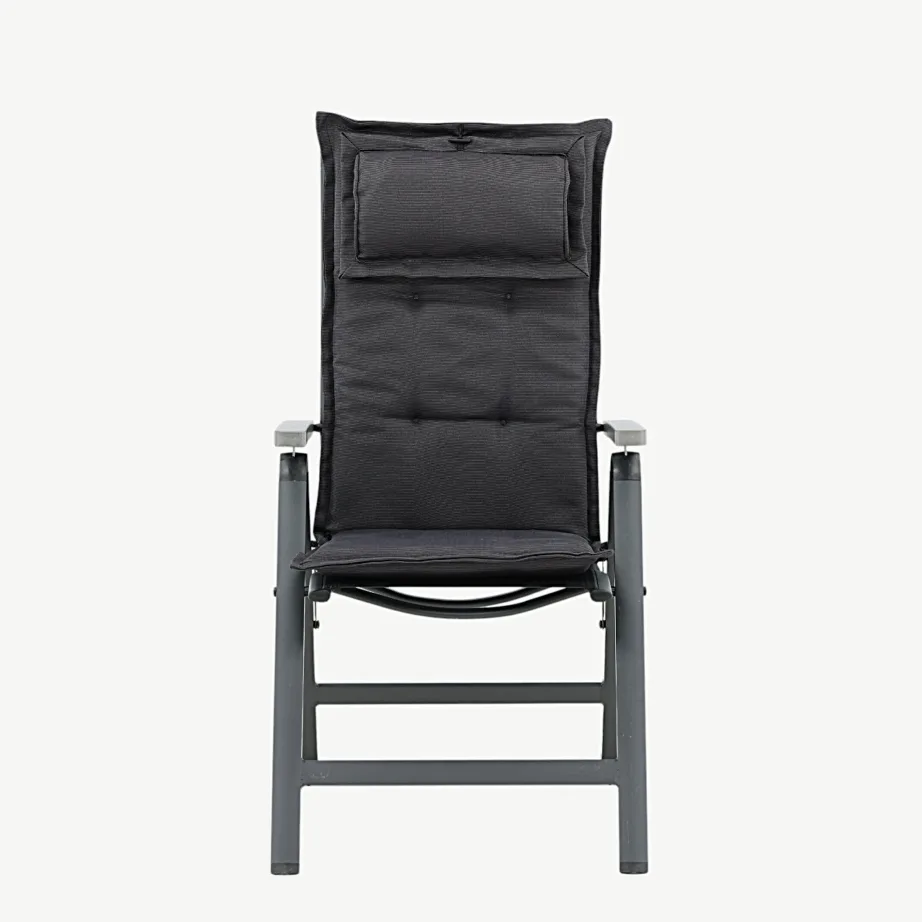 Reguleeritava seljatoega tumehall aiatooli istmepadi peatoega (polüester, 116 × 46 cm), 3102-305 – 2