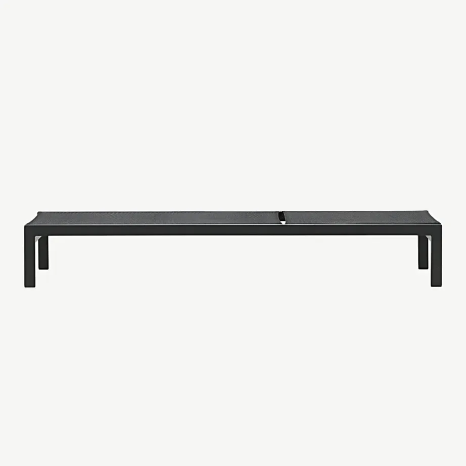 Reguleeritav mustast alumiiniumist päevitustool Copacabana tekstileenkattega, 4149-408 – 3