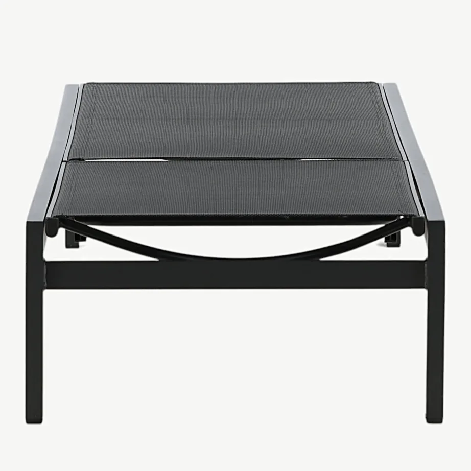 Reguleeritav mustast alumiiniumist päevitustool Copacabana tekstileenkattega, 4149-408 – 5